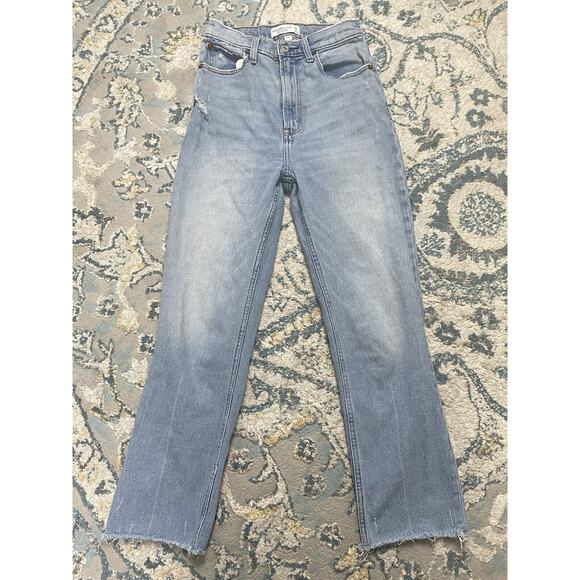 Abercrombie & Fitch Denim - Abercrombie & Fitch Ankle Straight Jeans Size 25/0 Curve Love Ultra High Rise
